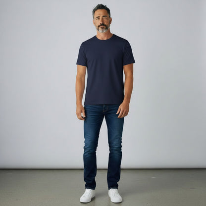 Round Neck Tshirt - Your Canvas (Navy Blue)
