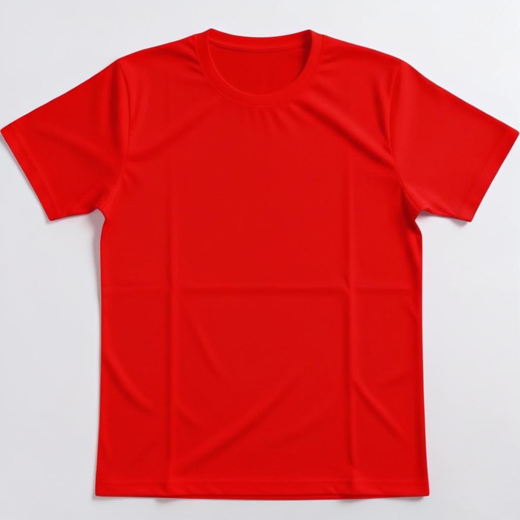Round Neck Tshirt - Your Canvas (Red)